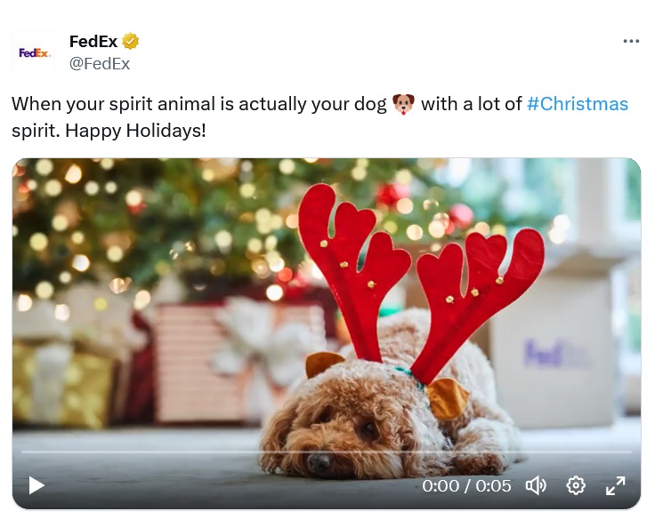 Seasonal holiday campaign by FedEx