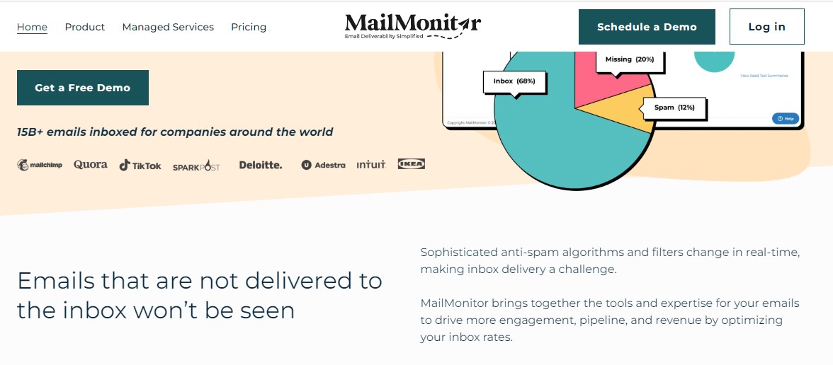 Email deliverability tool - MailMonitor