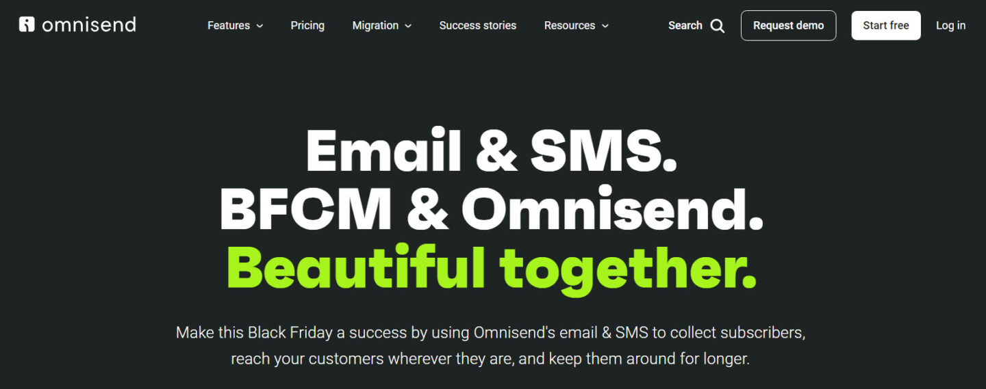Omnisend homepage banner
