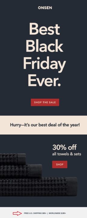 Black Friday campaign by Onsen