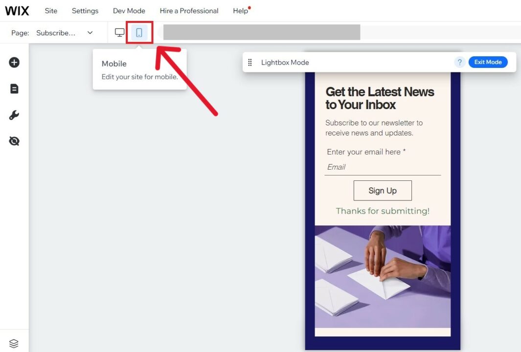 Store's optimisation for mobile devices