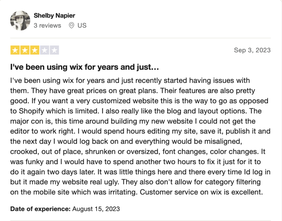 Wix review by real customer