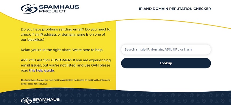 Email deliverability tool - Spamhaus