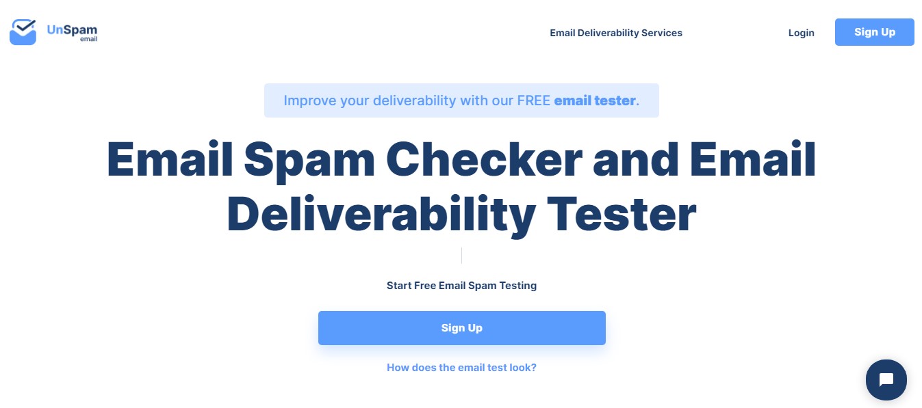 Email deliverability tool - unspam