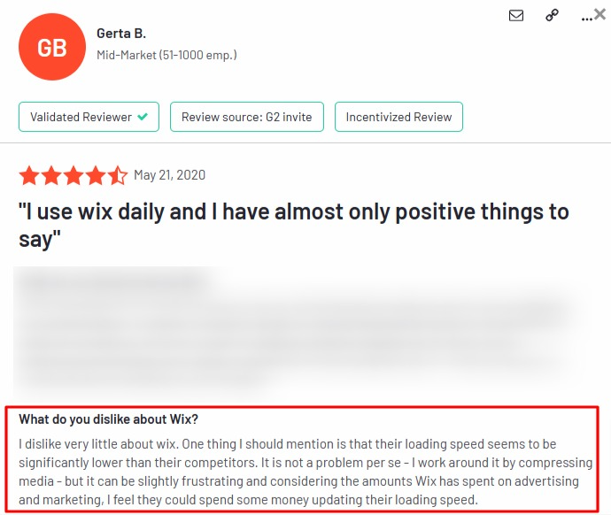 a review on a website.