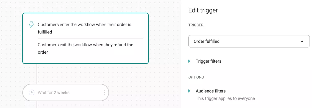 automation trigger settings
