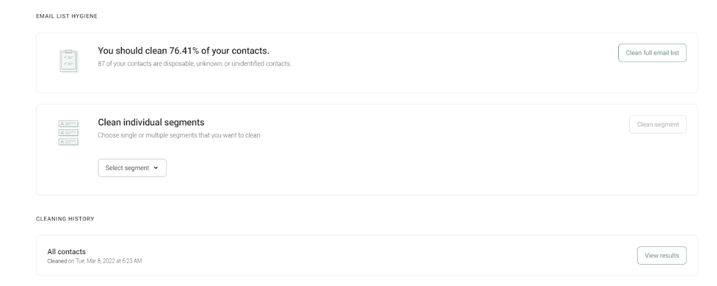 Omnisend’s email list cleaning process