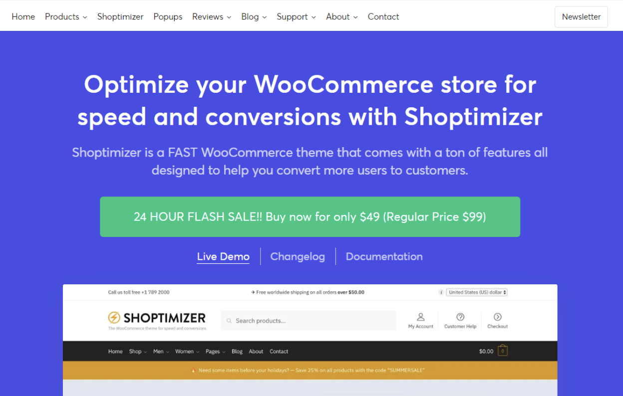 best WooCommerce themes: Shoptimizer