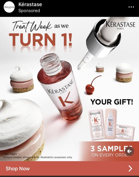 Kerastase product advertising