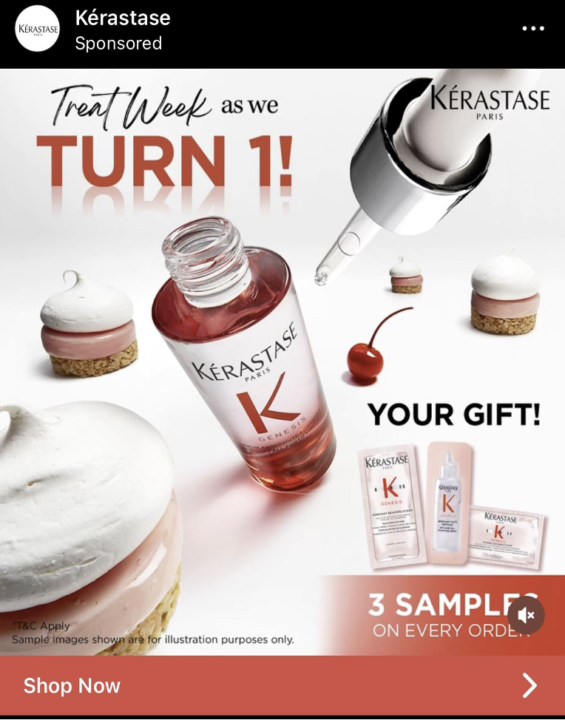 Kerastase social media ad