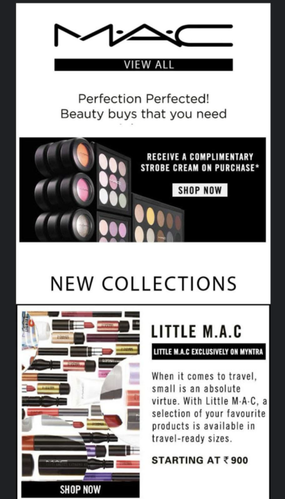 personalized email campaigns for M.A.C Cosmetics
