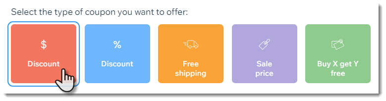 A coupon offer marketing tool on Wix ecommerce
