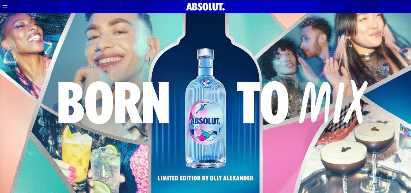 Exemplo de marca de e-mail da Absolut vodka