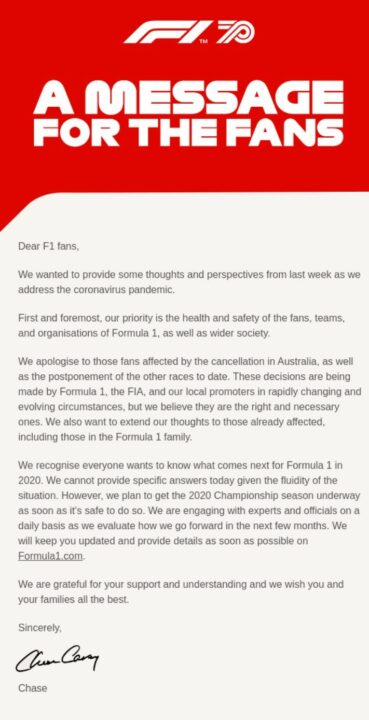Professional email format by Formula 1