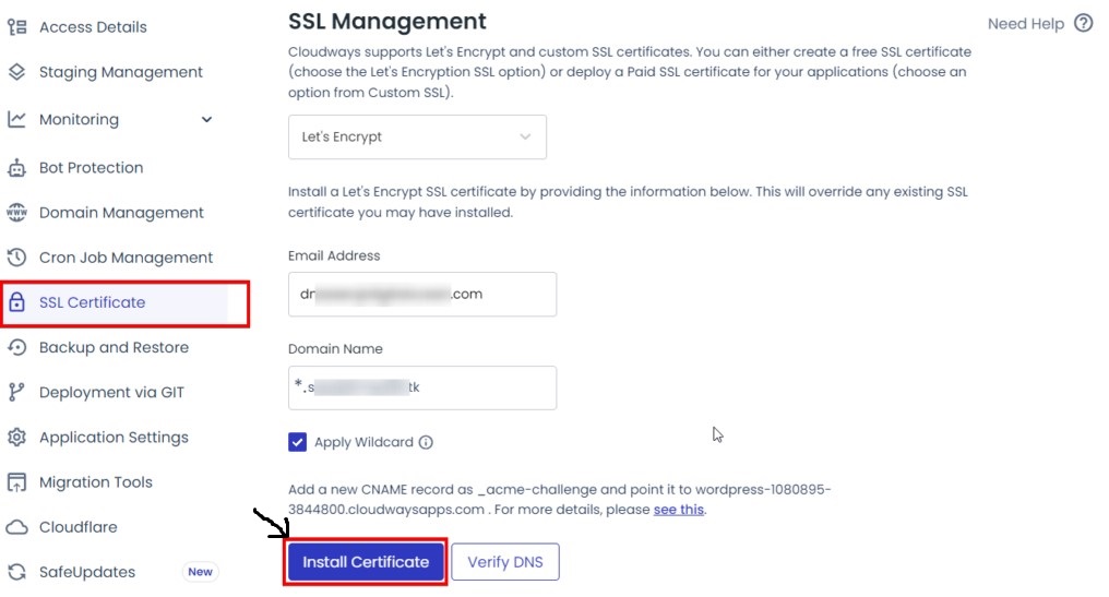 Wordpress dropshipping site securement with SSL certificate