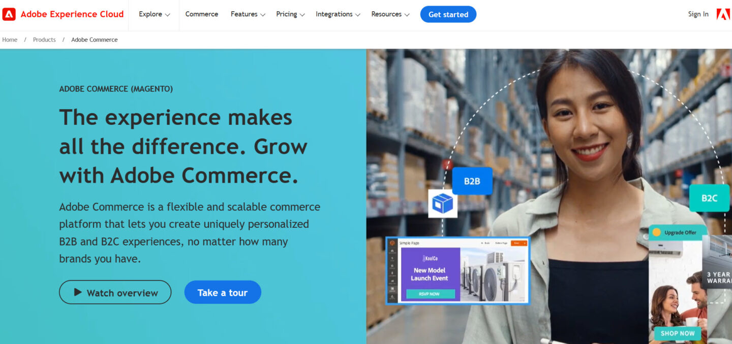 BigCommerce alternative - Adobe Experience Cloud