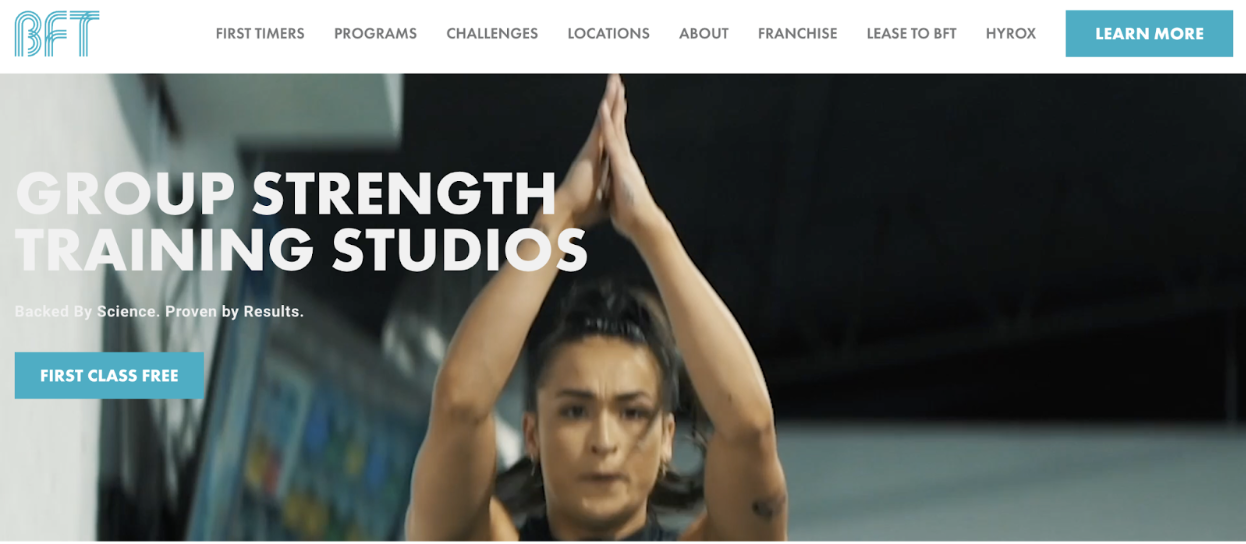 An example of a stunning website design - Body Fit Training