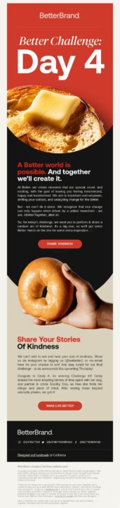 A newsletter idea for Random Acts of Kindness by BetterBrand