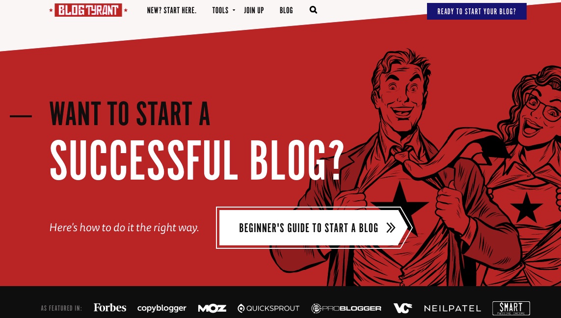 Website example by Blog Tyrant