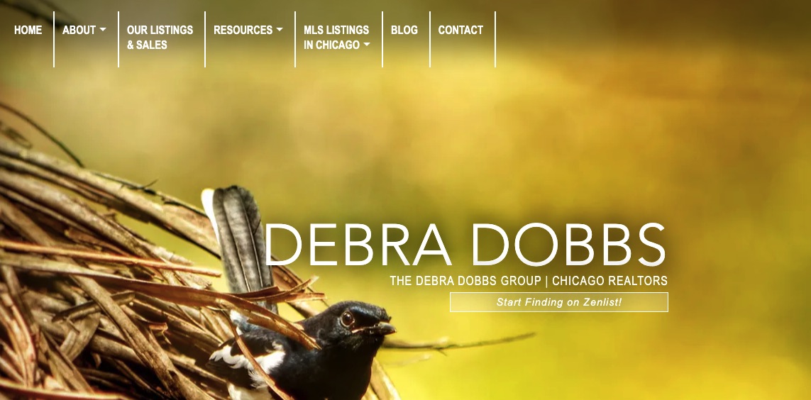 Wordpress website example by Debra Dobbs