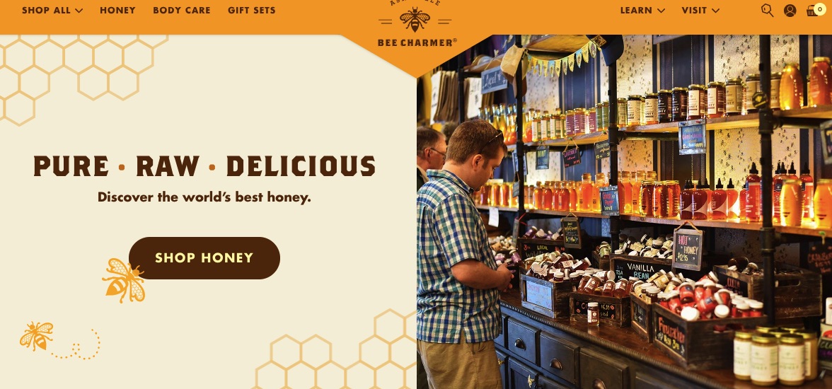 Wordpress website example by Asheville Bee Charmer
