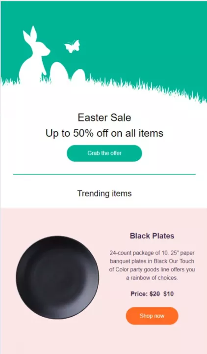 Promotional Easter sale campaign