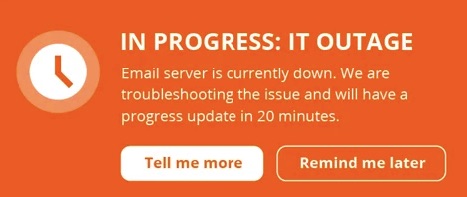 Hard bounce vs soft bounce: Email server outage message