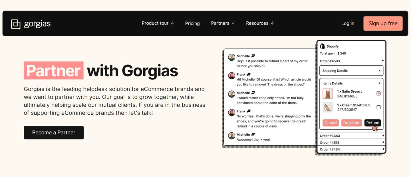 gorgias saas affiliate program