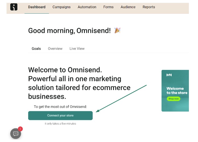 Wordpress website example by Omnisend