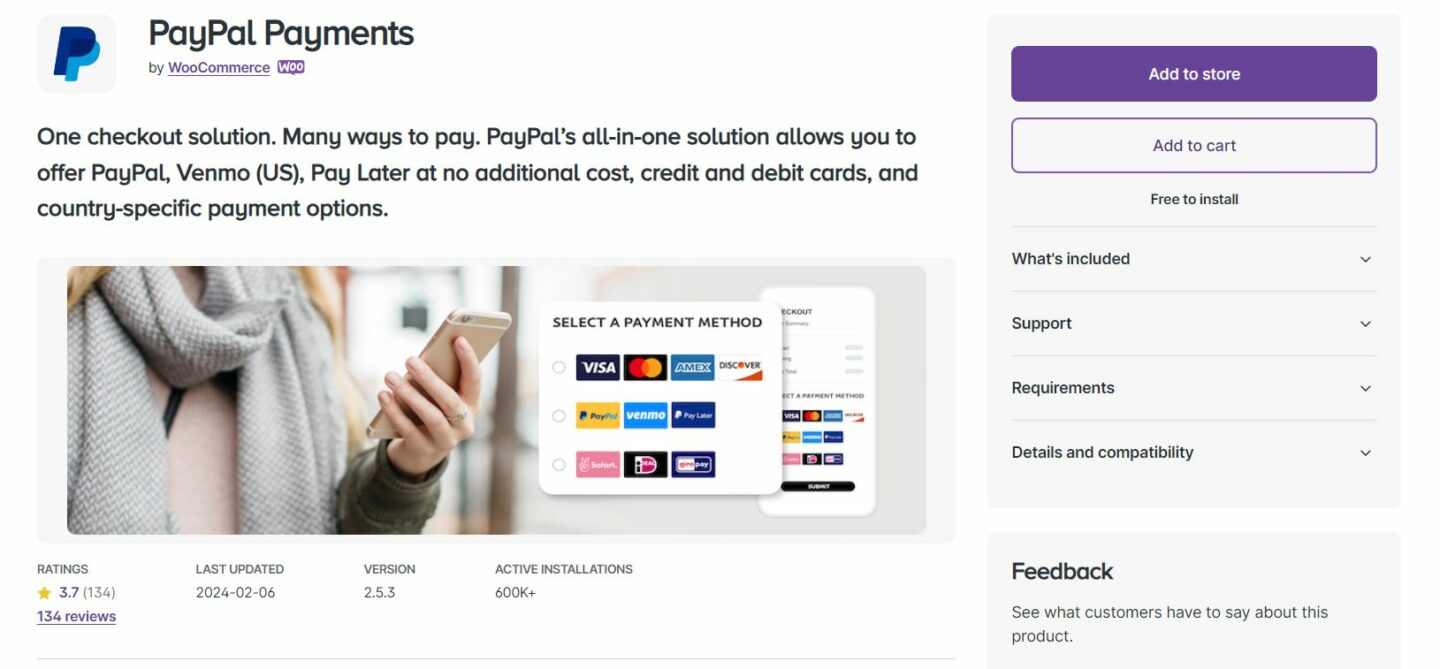 PayPal dashboard