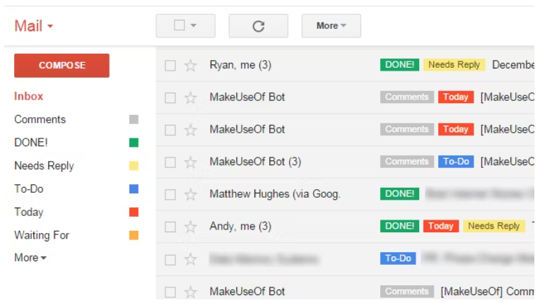 User folders and labels option on Pinterest