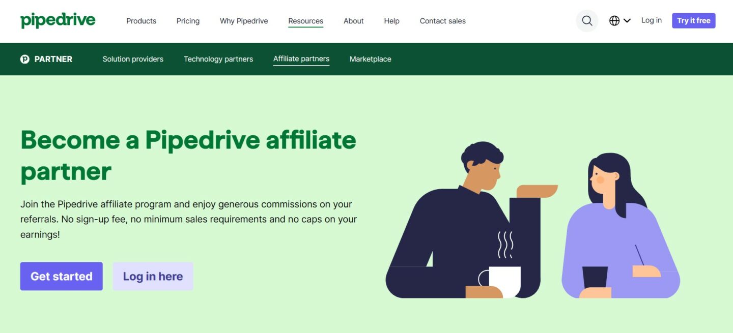 pipedrive saas affiliate program