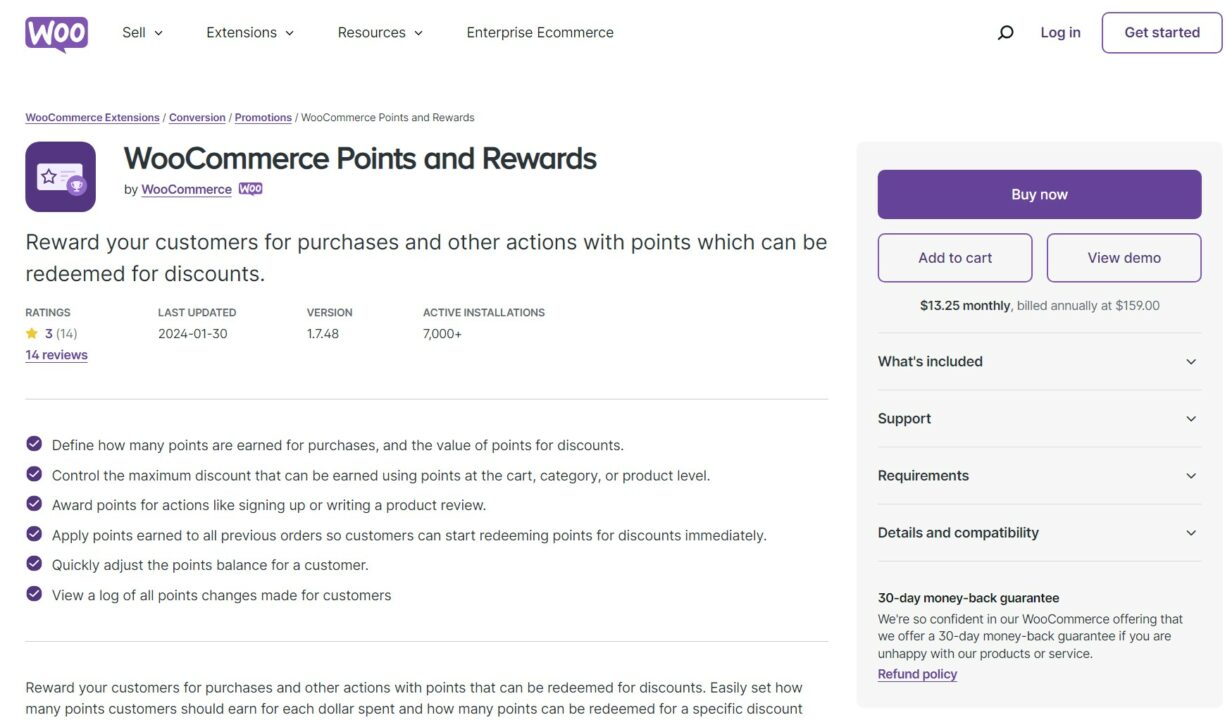 WooCommerce Points and Rewards 