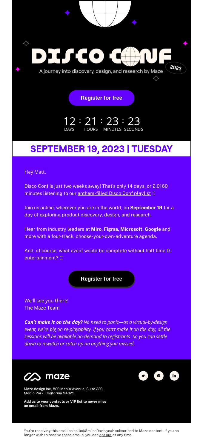 10 event reminder email templates & examples for 2025