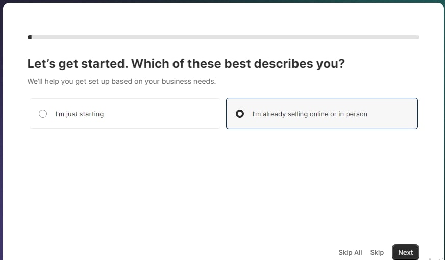 Shopify getting started
