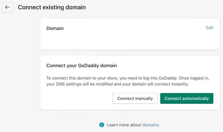 Shopify Email connect existing domain Shopify partners