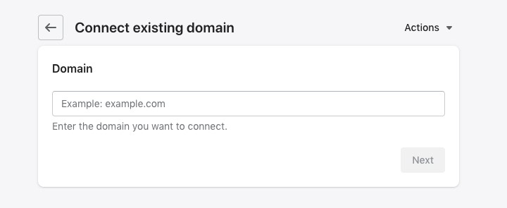 Shopify Email connect existing domain