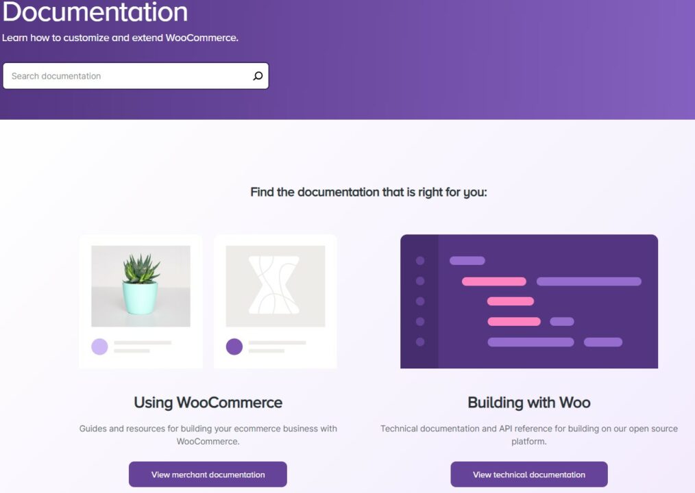 Magento vs WooCommerce: WooCommere documentation