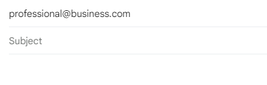 a professional email address example