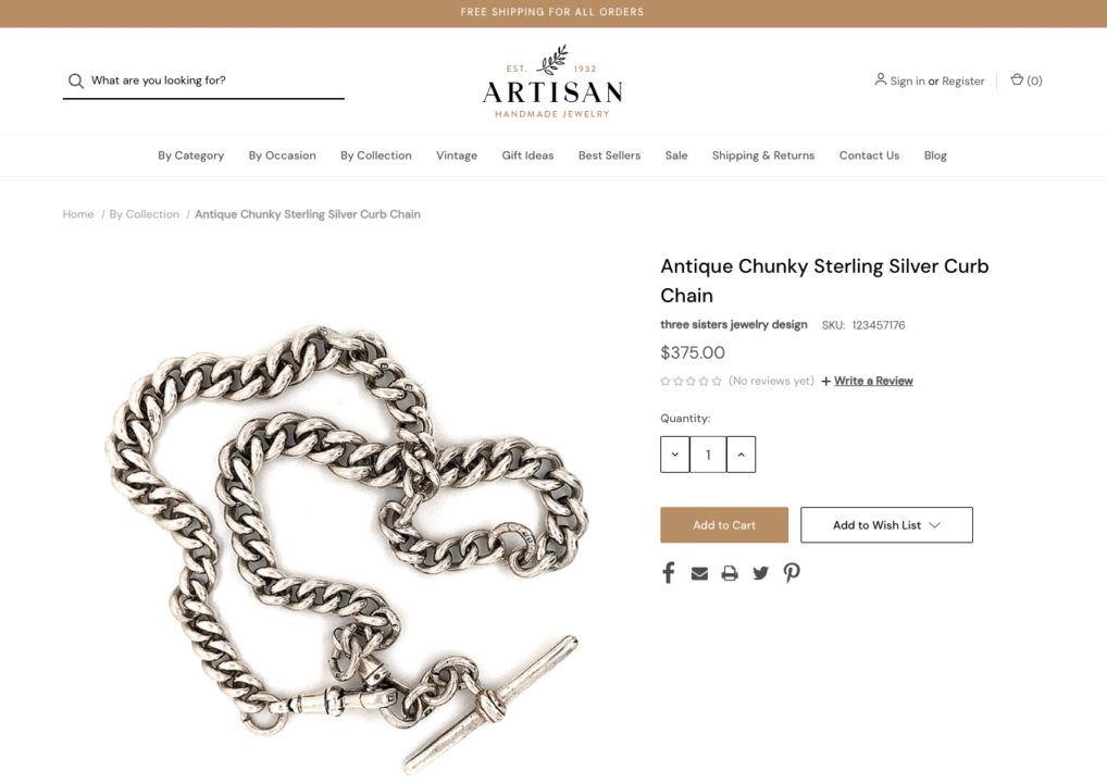 BigCommerce theme: Artisan