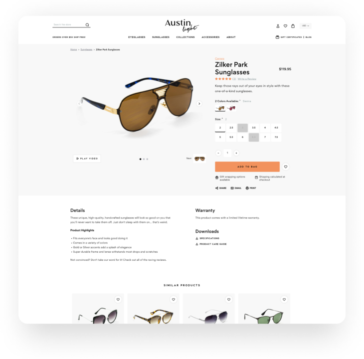 BigCommerce theme: Austin