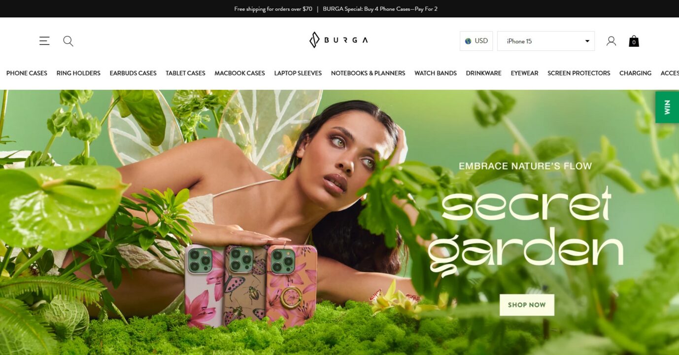 Burga Shopify store