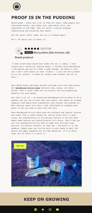Beardbrand email