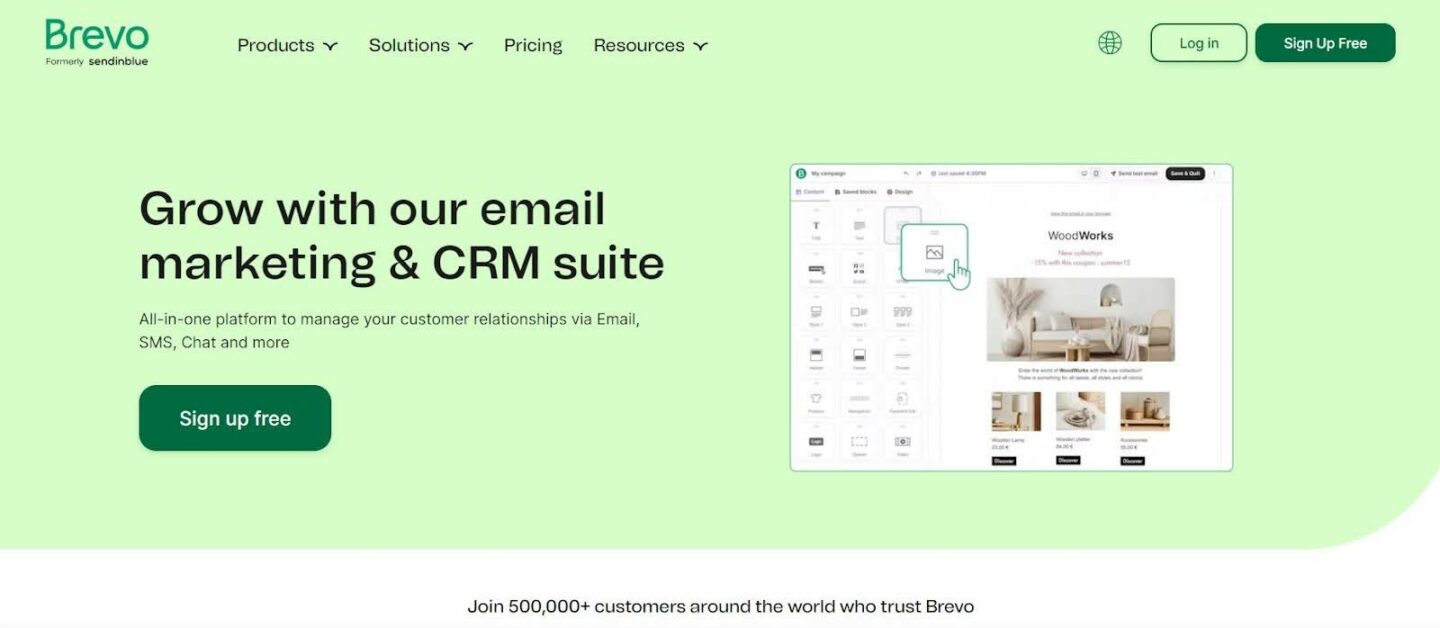 email and SMS tool Brevo