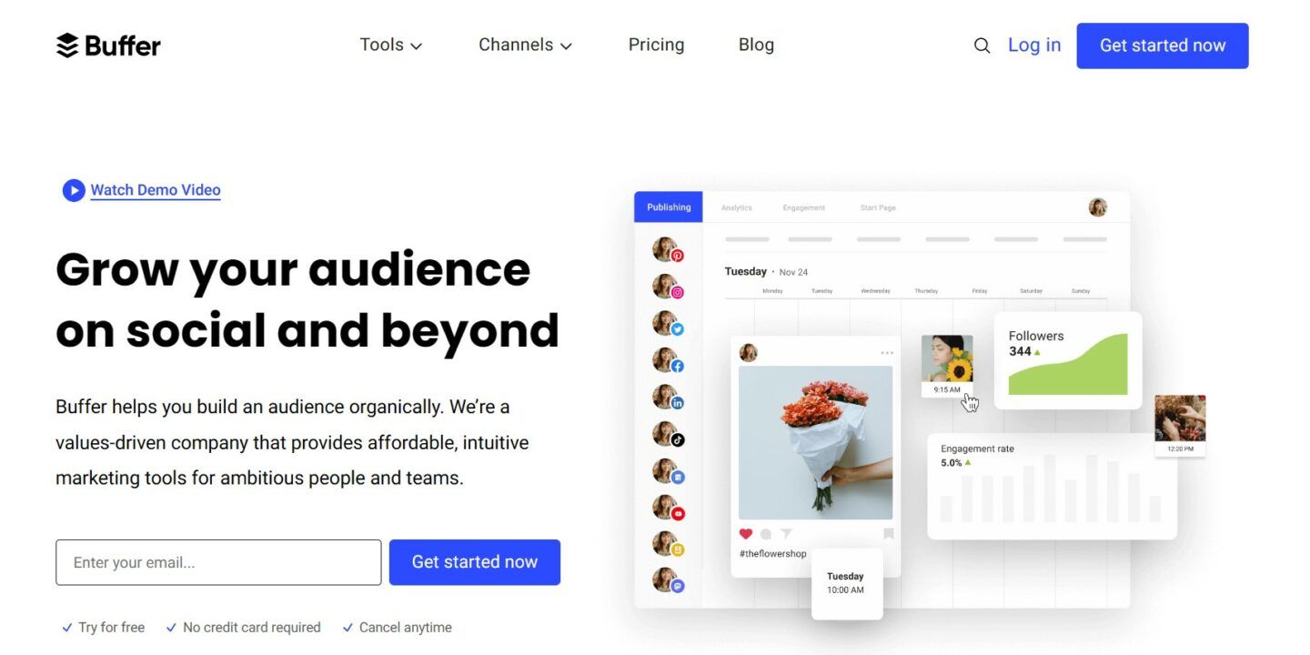 Buffer homepage