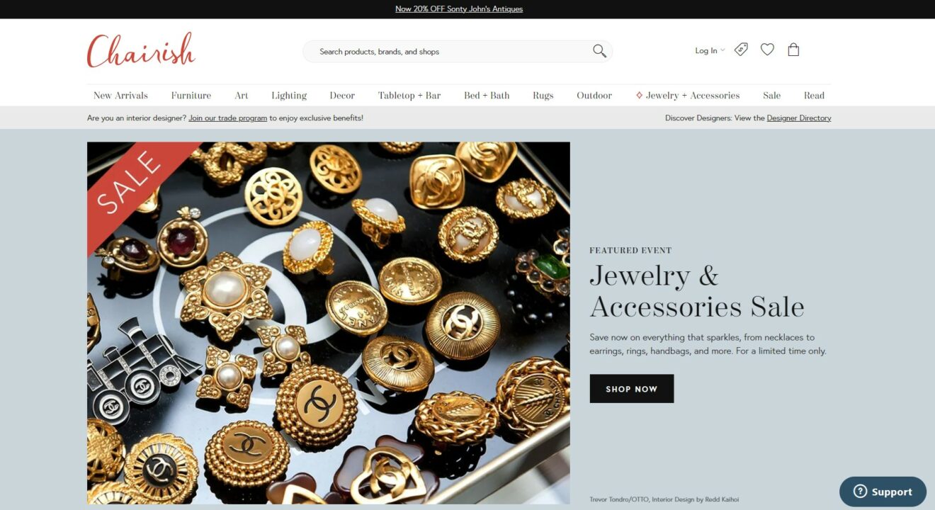 Chairish Shopify store