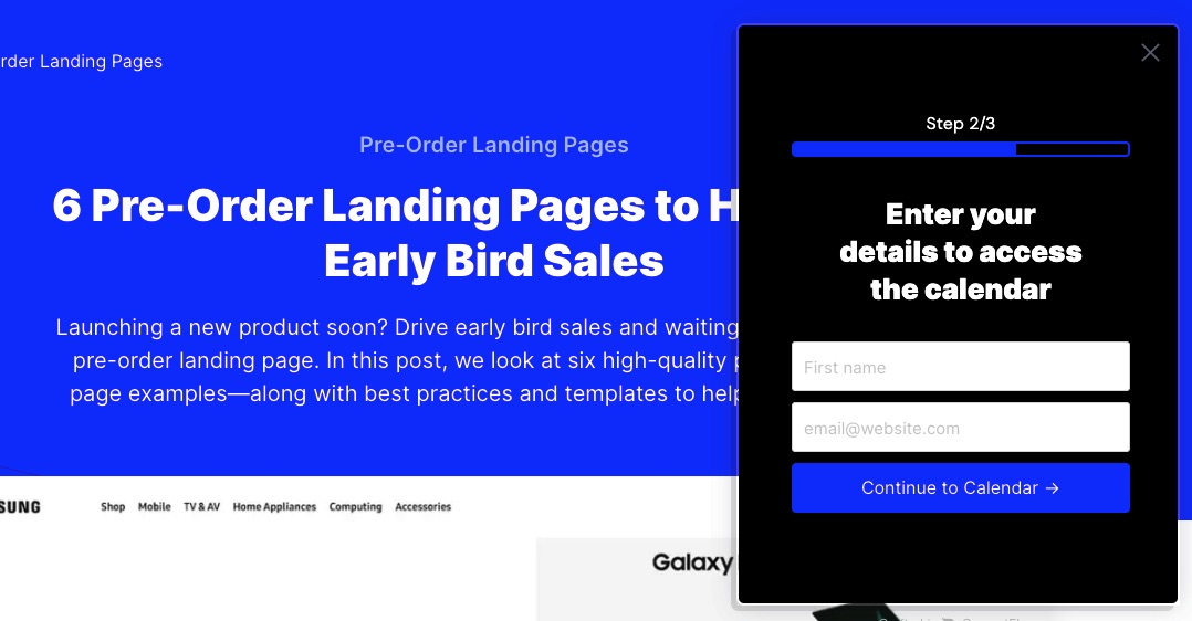Lead magnet website popup example by ConvertFlow