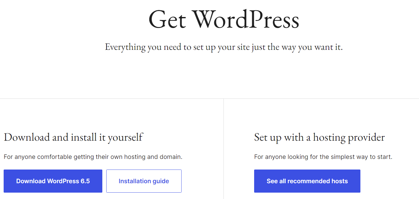 Downloading WordPress