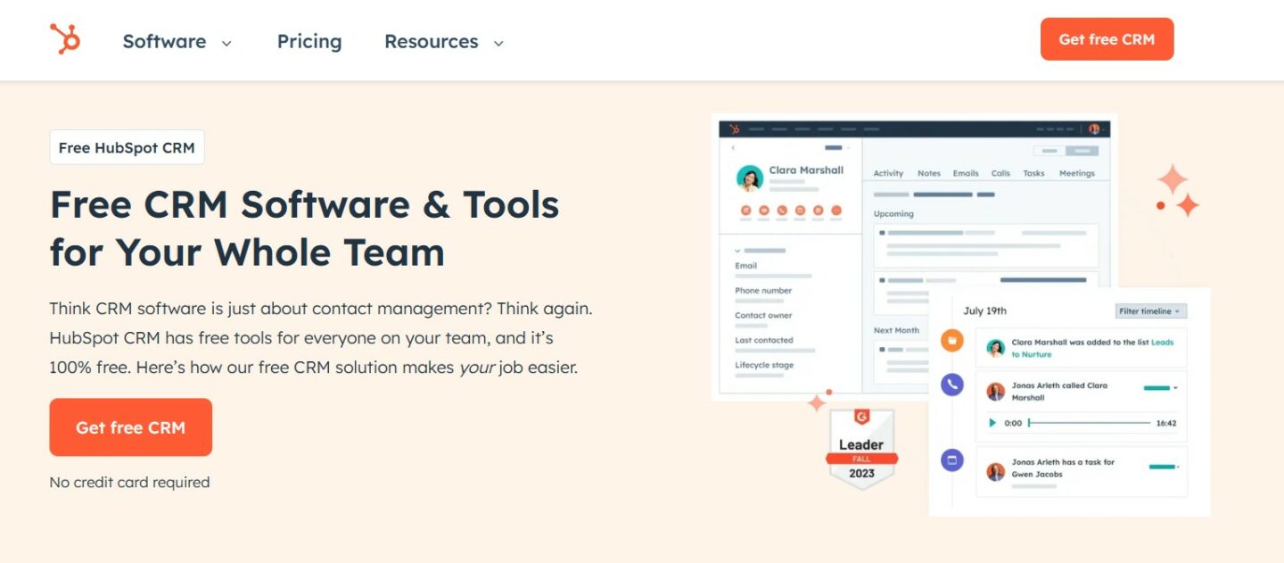 HubSpot website