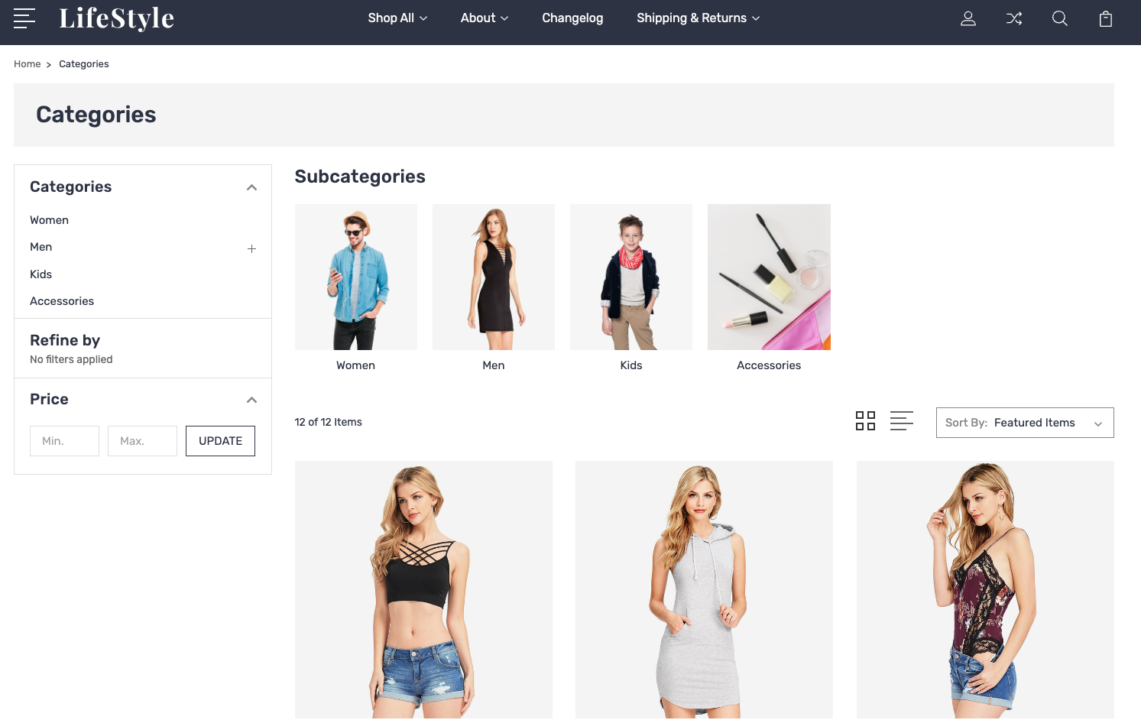 BigCommerce theme: LifeStyle